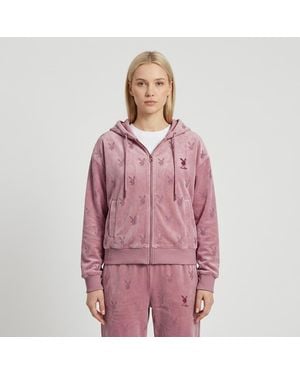 FTSHP Sweatshirt Playboy X Girls Velvet Hoodie - Pink