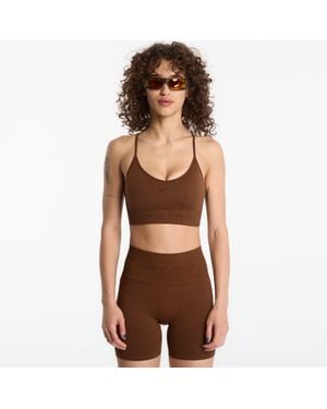 Nike Reggieno Pro Eamle Light-Upport Padded Port Bra - Marrone