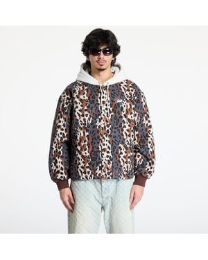 PATTA Bomber City Leopard Reversible Bomber Jacket - Marrone
