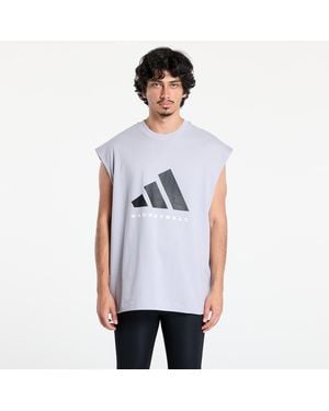 adidas Originals Tank Top Adidas Basketball Sleeveless T-Shirt (Gender Neutral) - White