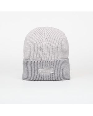Calvin Klein Patch Wool Chunky Hat - Gray