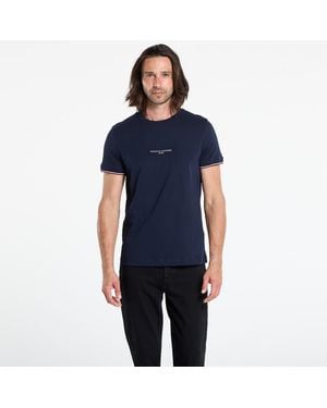 Tommy Hilfiger T-Shirt Tommy Logo Tipped Tee - Blau