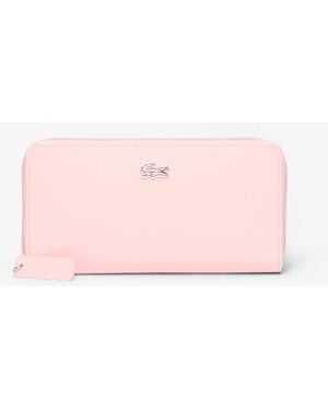 Lacoste Portafoglio Zip Wallet - Rosa