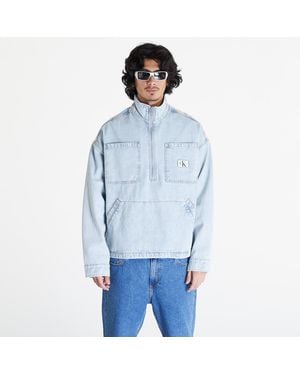 Calvin Klein Jeans Denim Pop Over Jacket Denim Light - Blue