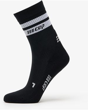 Cep Chaussettes 80's mid cut compression socks black/ white s - Noir