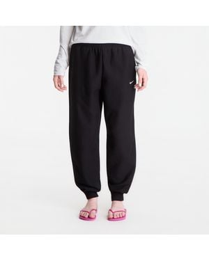 Nike Sweatbroeken Studio Fleece Heavyweight Oversized High-Rise Joggers Total/ Sail - Zwart