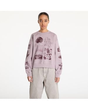 Nike Felpa Acg "Tuff Fleece" Therma-Fit Repel Crew-Neck Sweatshirt Lt Ore/ Burgundy Crush - Rosso
