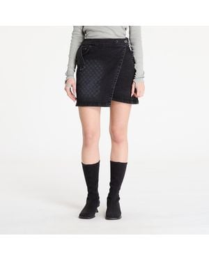Daily Paper Mongram Wrap Denim Skirt - Black