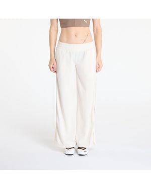 PUMA Pants Closet Essentials Low Rise Popper Pants - White