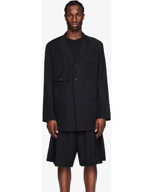 Y-3 Giacca Crinkle Viscose Chore Coat/ Night - Nero
