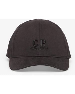 C.P. Company Gabardine Logo Cap - Black