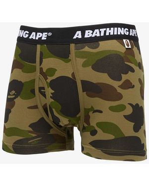 A Bathing Ape Boxer 1St Camo Trunks - Verde