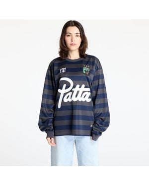 PATTA Jersey Striped Longsleeve Football Jersey - Blau