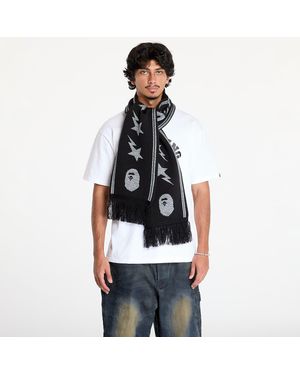 A Bathing Ape Sjaal Jacquard Bape Logo Long Scarf M - Wit