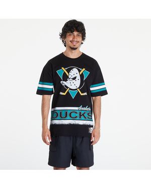 Mitchell & Ness Maglietta Nhl Fashion Oversized Ss Tee Vintage Logo Anaheim Ducks - Nero