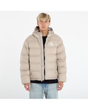 Calvin Klein Giacca Jeans Ls Nylon Monogram Pu Jacket - Neutro