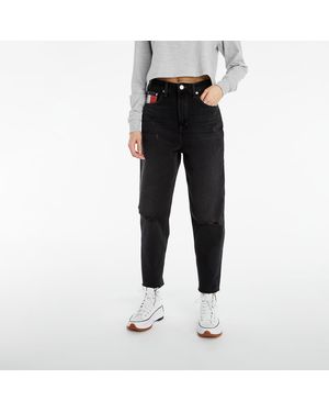 Tommy Hilfiger Ultra High Rise Tapered Mom Jeans Dark Denim - Schwarz