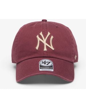 '47 Cap Mlb Clean Up Contrast New York Yankees Cap - Red
