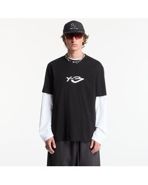 Y-3 T-Shirt Liquid Logo Short Sleeve T-Shirt - Black