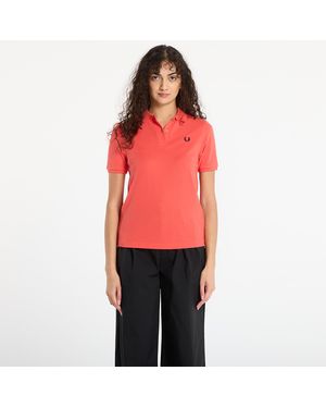 Fred Perry T-Shirt The Shirt Flamingotan/ Blak - Red