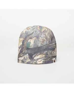A Bathing Ape Tree Edge Camo Knit Cap - Gray