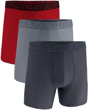 Under Armour M Perf Tech Mesh 6In 3-Pack - Blau