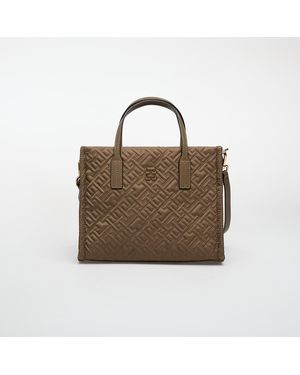 Tommy Hilfiger Handbag Th City Mini Tote Mono Nylon - Brown