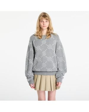 Daily Paper Maglione Tevin Monogram Knit Sweater - Grigio