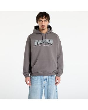 Thrasher Sweatshirt Disco By Spanky Hoodie - Gray