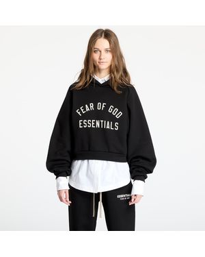 Fear Of God Felpa Fleece Cropped Hoodie - Nero