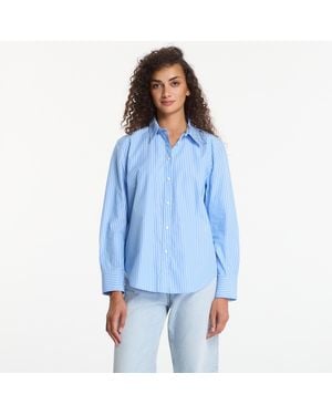 Calvin Klein Hemd Yarndye Cotton Poplin Regular Shirt - Blau
