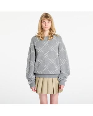 Daily Paper Chandail tevin monogram knit sweater s - Gris
