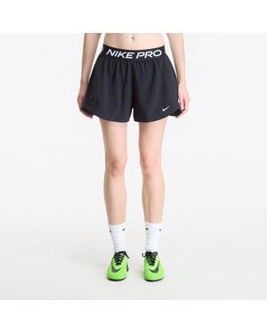 Nike Kurze Hosen Pro Dri-Fit Mid-Rise Brief-Lined 3" Woven Shorts - Blau