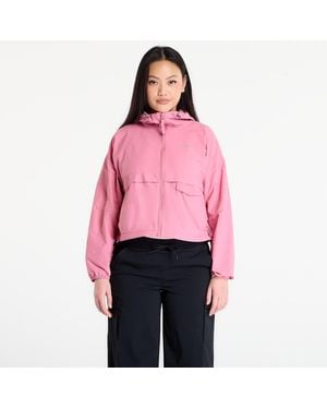 Columbia Jacket Spire Valley Cropped Hooded Windbreaker - Red