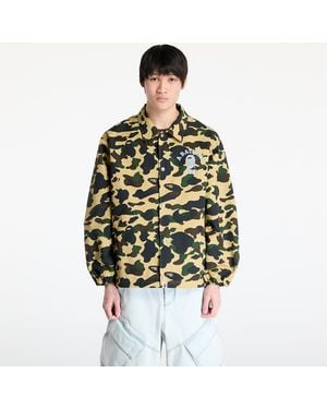 A Bathing Ape Jacket Gore-Tex Wind Stopper 1St Camo Relaxed Coach Jacket M - Green