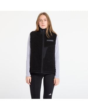adidas Originals Vest Adidas Terrex Xploric High Pile Fleece Vest - Zwart
