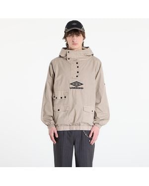Umbro Jacket By Slamjam Faded Smock Anorak - Natural