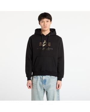 Alpha Industries Sweatshirt Alpha Industries Basic Hoodie Bl Effect Print - Black