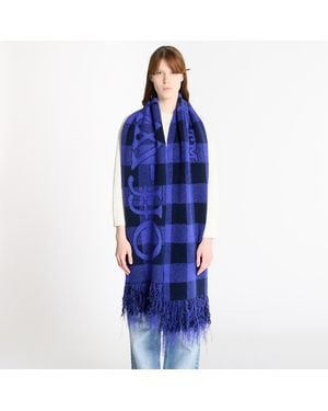 Off-White c/o Virgil Abloh Foulard bookish check s cobalt blue/ light blue universal - Bleu