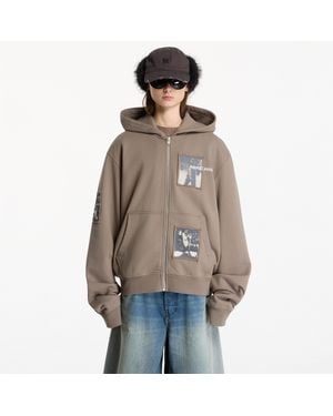 MISBHV Felpa Isbhv Warszawa Patched Zipped Hoodie - Marrone