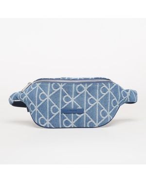 Calvin Klein Gürteltasche Emblem Aop Denim Waistbag - Blau