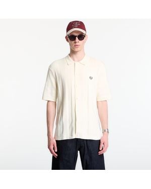 Fred Perry Camicia Tonal Vertical Stripe Shirt - Bianco
