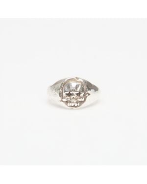 Twojeys Ring Skull Signet Ring - Weiß