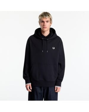 Fred Perry Sweatshirt Tipped Hooded Sweatshirt - Schwarz