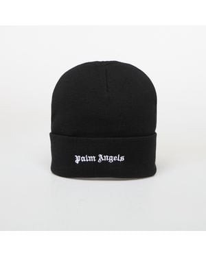 Palm Angels Logo Beanie/ Off - Black