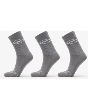 FTSHP Footshop Basic Crew Socks 3-Pack - Gray