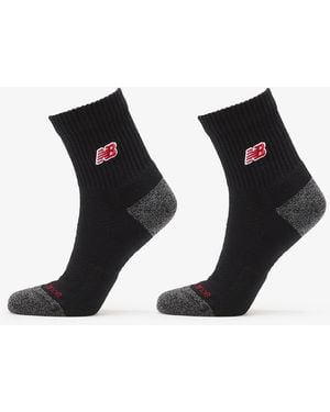New Balance Active Premium Crew Quarter 2-Pack - Schwarz
