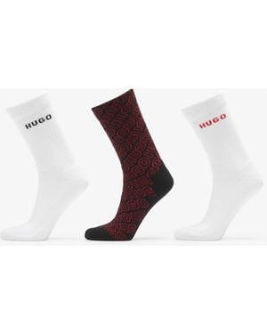 BOSS Sokken 3-Pack Qs Logo Aop Cc - Bruin
