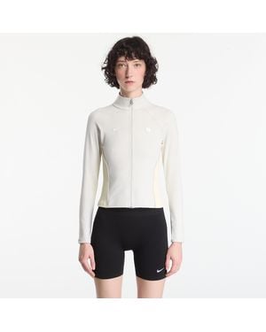 Nike Sweatshirt sportswear full-zip long-sleeve top light bone/ alabaster m - Blanc