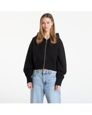 Dime Felpa Cropped Zip Hoodie Uniex - Nero